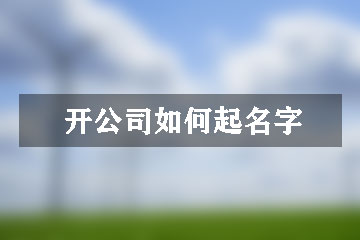 開公司如何起名字